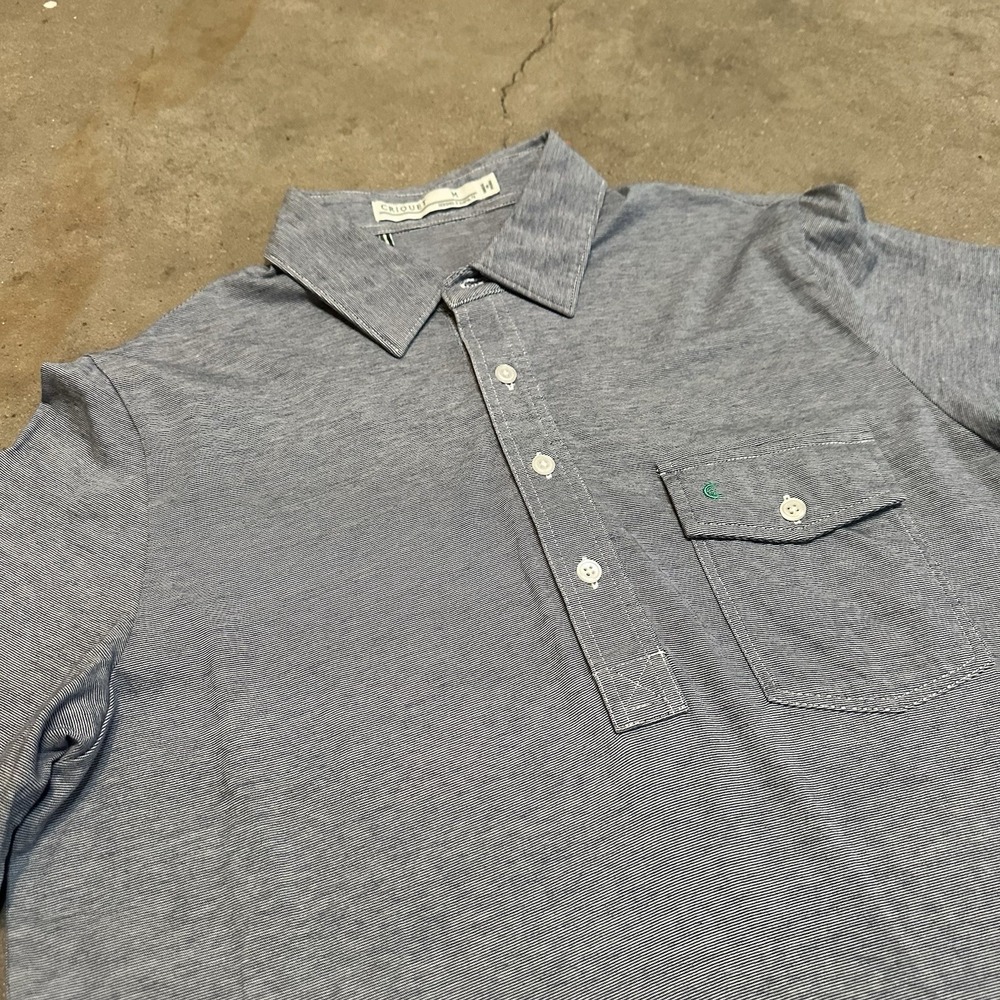 CRIQUET Polo Shirt Mens M Heather Gray Red Cotton Stretch Preppy Golf LOT OF 2 - Picture 3 of 13